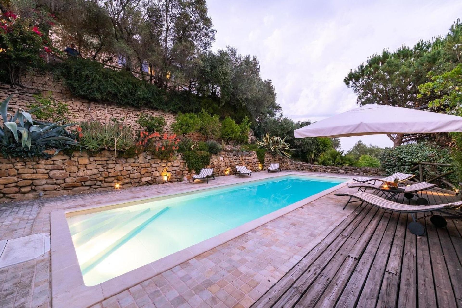 Meernahes Ferienhaus Casa Cantagallo Mit Pool Villa Fermo Ngoại thất bức ảnh